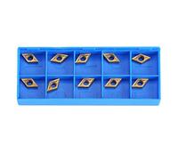 Coffret de 10pcs Lames Inserts Rotatifs CNC Cutters Forme Losange en Carbure DCMT070204 US735 DCMT51.51 Outil Tournage Filtage pour Acier pour Tours, Fraiseuses