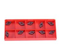 Coffret de 10pcs Lames Inserts Rotatifs CNC Forme Losange en Carbure DCMT070202 Outil Tournage Filtage pour Acier pour Tours, Fraiseuses