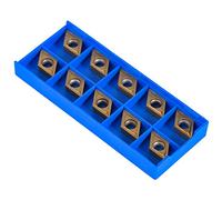 Coffret de 10pcs Lames Inserts Rotatifs Forme Losange CNC Cutters en Carbure DCMT11T304-HM YBC251 Outil Tournage Filtage pour Finition d'Acier pour Tours, Fraiseuses