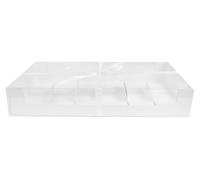 Coffret de 12 boîtes blanches pour cadeaux, avec fenêtre et ruban