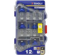 Coffret de 12 fraises pour affleureuse, Diam.6 mm TIVOLY