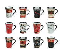 Coffret de 12 tasses à expresso Color 8 cl