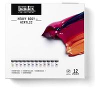 Coffret de 12 tubes de peinture acrylique Heavy Body Liquitex couleurs essentielles