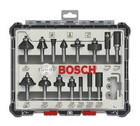 Coffret de 15 fraises mixtes à queue de 6 mm BOSCH - 2607017471