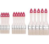 Coffret de 15 pinceaux, 1 pouce de large (5 pièces), 3,8 cm de large (5 pièces), 5 cm de large (5 pièces), manche en bois, coffret de 15 pinceaux