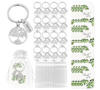 Coffret de 16 Cadeaux de Remerciement pour Enseignants - Porte-clés Arbre de Vie et Carte de Remerciement pour Maternelle, Primaire, Collège, Retraite ou Départ