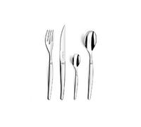 LOU LAGUIOLE - Coffret 16 couverts de table pour 4 personnes - Jet - Acier inoxydable 18/0, Finition Miroir, Gris