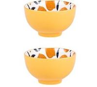 Coffret de 2 bols Sicilia 13 cm - Table Passion - Décoré - Grès G