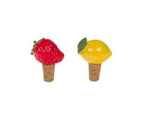 Coffret de 2 bouchons déco fruits - - Multicolore - Céramique