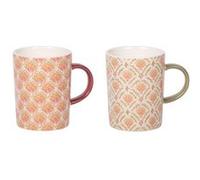 Coffret de 2 mugs Rangoli 25 cl - Table Passion - Multicolore - Grès Multicolore G