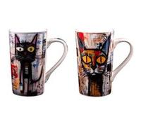 Table Passion – Coffret de 2 mugs Street Cat 50 cl – Porcelaine blanche