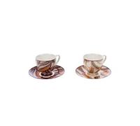 Coffret de 2 tasses à thé Bettina - - Décoré -