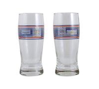 Set de 2 Verres à Bière - FFF - Golding 2 étoiles - Transparent - Verre - Lave-vaisselle compatible