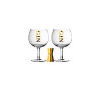 Coffret de 2 verres à Gin et doseur - - Transparent / Cristal - Verre