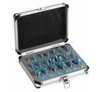 Coffret 20 meches de défonceuse carbure assorties Queue 8mm Leman