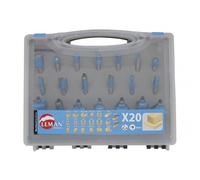 Coffret de 20 mèches de défonceuse HM Q. 8 mm - 428.700.20 - Leman