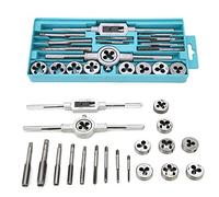 Coffret de 20 Pièces Tarauds et Filières Métriques, Acier Allié, Kit de Taraudage M3-M12, pour Réparation de Filetages Métaux