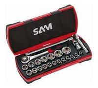 Coffret douilles et accessoires 1/2'' - 23 outils SAM OUTILLAGE - 75SH23