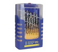 Fisch Tools – Jeu de 25 forets hélicoïdaux pour bois 1–13 mm – 013G0025K01