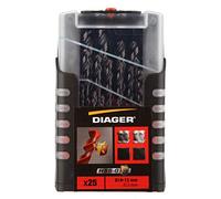 Coffret de 25 forets HSS G3 revêtu TialN - Ø1 à 13 / 0,5mm - DIAGER