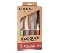 Coffret de 3 couteaux et un éplucheur - 00098V - Classic Polypro Pastel - NOGENT 3 ETOILES