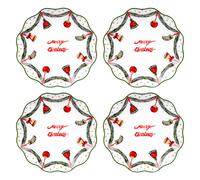 Table Passion – Coffret de 4 assiettes à dessert Bells 21 cm – Porcelaine multicolore
