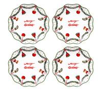 Table Passion – Coffret de 4 assiettes à dessert Bells 21 cm – Porcelaine multicolore