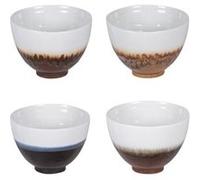 Coffret de 4 bols Wabisabi 30 cl - Table Passion - Décoré - Grès