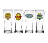 Table Passion – Chope à bière de 50 – Verre transparent – Coffret de 4