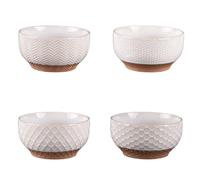 Lot de 4 coupelles jaspe 12 cm beige