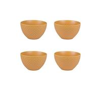 Coffret de 4 coupelles Snow safran 11,5 cm - - Jaune - Porcelaine