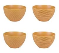 Coffret de 4 coupelles Snow safran 11,5 cm - Table Passion - Jaune - Porcelaine G