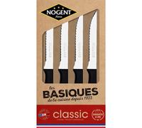 Coffret de 4 couteaux à steak - 00081V - Polypro Noir - NOGENT 3 ETOILES