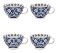 Coffret de 4 déjeuners Almada 32 cl - Table Passion - Bleu - Grès Bleu G