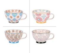 Coffret de 4 déjeuners Bohème 32 cl - Table Passion - Multicolore - Grès G