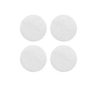 Coffret de 4 dessous de verre Marbre blanc 10 cm - - Blanc - Marbre