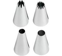 Wilton Douilles à pâtisserie Set Large #010 #012 #021 #032 – Métalliques réutilisables