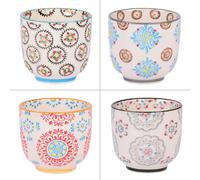 Table Passion – Coffret de 4 gobelets à thé Bohème 15 cl – Multicolore – Grès