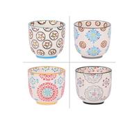 Table Passion – Coffret de 4 gobelets à thé Bohème 15 cl – Multicolore – Grès
