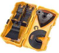 Coffret de 4 lames DEWALT DT20731-QZ avec un plateau de ponçage, 3 abrasifs, un adaptateur pour multicutter