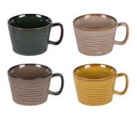 Coffret de 4 mugs bas Kili 40 cl - Table Passion - Multicolore - Porcelaine Multicolore G