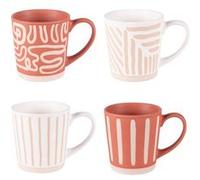 Coffret de 4 mugs Diwali 34 cl - Table Passion - Multicolore - Grès Multicolore G