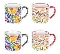 Coffret de 4 mugs Floral Muse 35 cl - Table Passion - Multicolore - Porcelaine Multicolore G