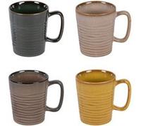 Coffret de 4 mugs haut Kili 40 cl - Table Passion - Multicolore - Porcelaine Multicolore G