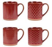 Table Passion - Coffret de 4 mugs Jaspe Rouge 35 cl