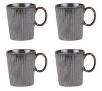 Coffret de 4 mugs Liv bleu 35 cl - Table Passion - Bleu - Porcelaine Bleu G