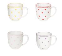 Lot de 4 mugs love 9,6 cm