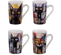 Coffret de 4 mugs Street Cat 35 cl - Table Passion - Multicolore - Porcelaine Multicolore G