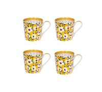 Coffret de 4 mugs Zinia 40 cl - - Jaune - Grès