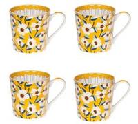 Coffret de 4 mugs Zinia 40 cl - Table Passion - Jaune - Grès JAUNE